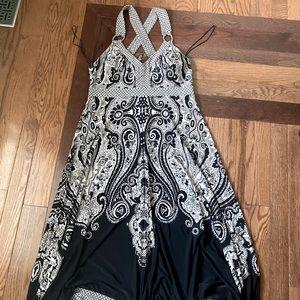 Black and Tan maxi dress